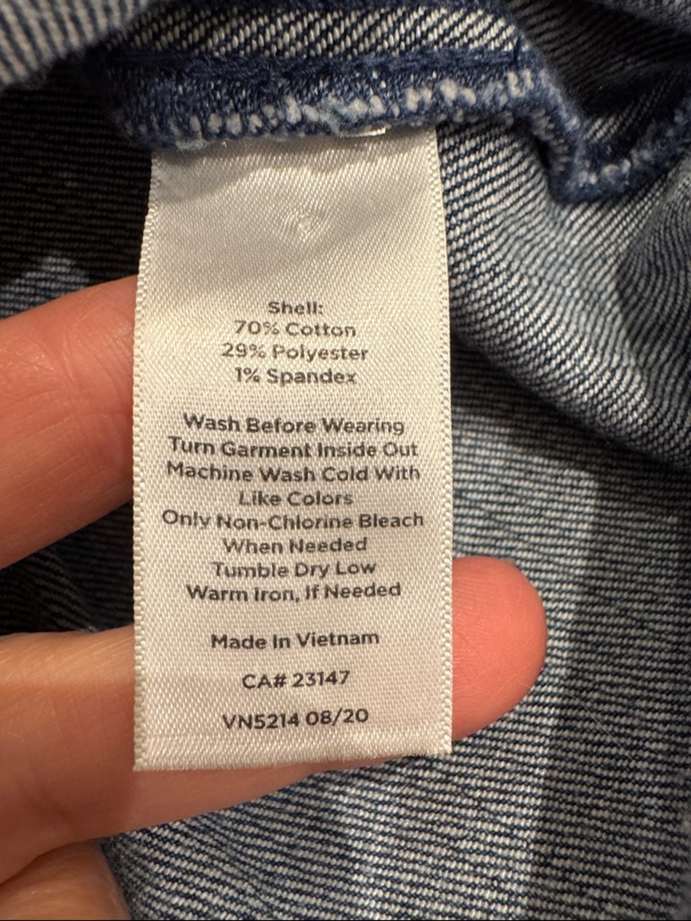 Talbots Mid-Length Button-Front Denim Skirt in Blue - Picture 4 of 6